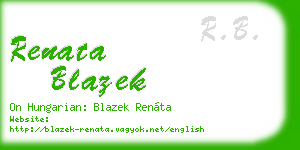 renata blazek business card